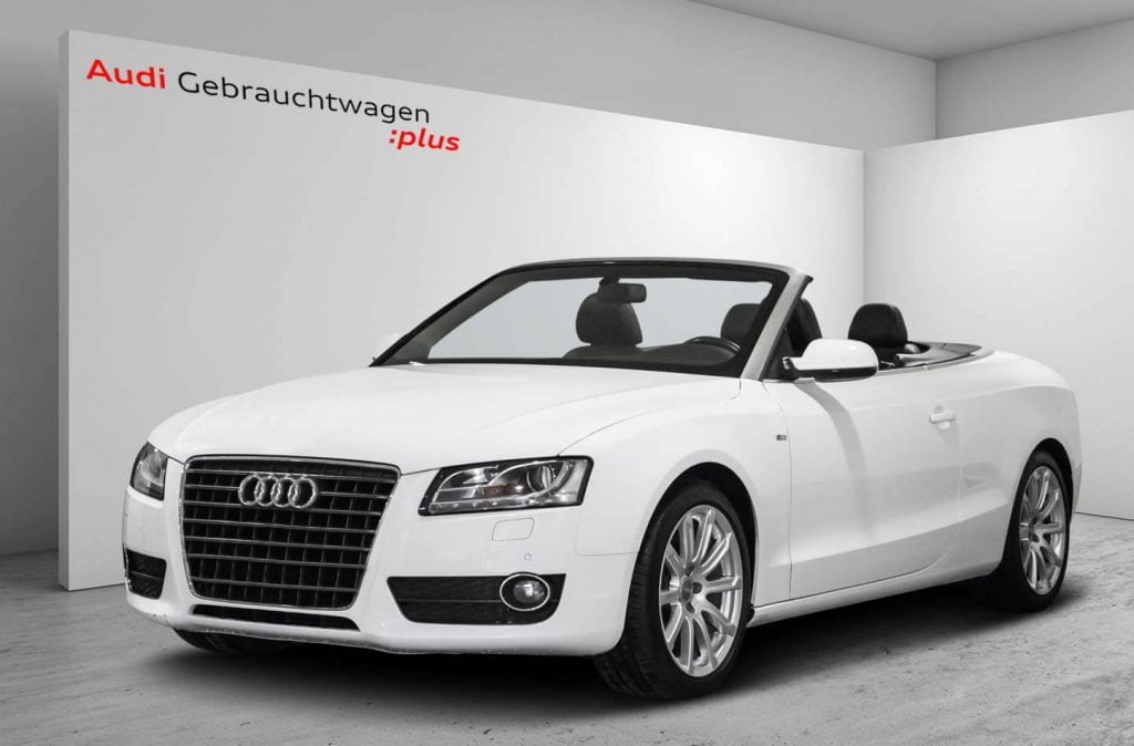 weißer Audi Bild bearbeitet