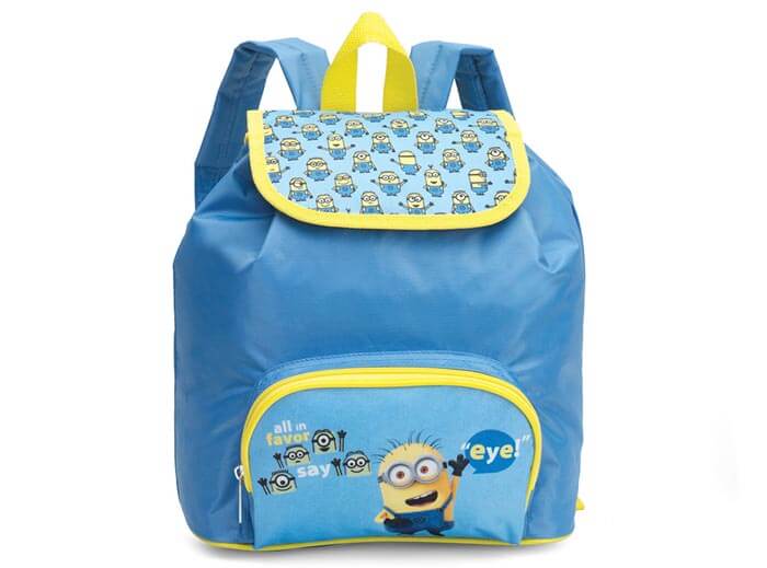 Freistellen Rucksack blau Minions Produktfoto